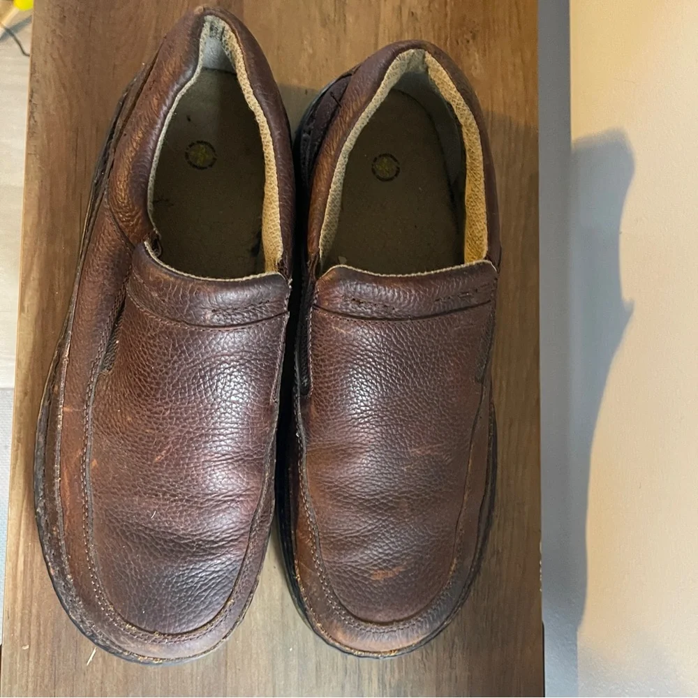 Dr Martens Pebbled Brown Leather Loafers 11198 Men's Size 12 M